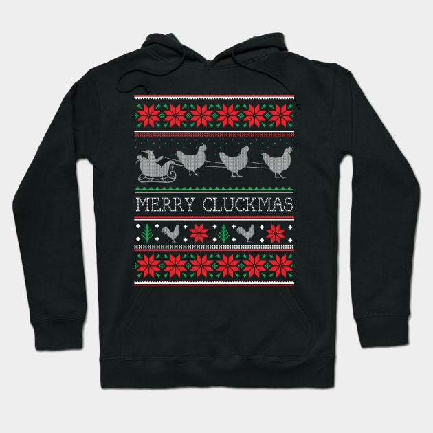 Chicken Poultry Farmer Chicken Ugly Christmas Xmas Hoodie by mrsmitful01